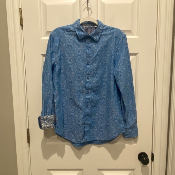 Robert Graham Bayview Cotton Shirt Paisley Damask 16537 - Picture 5 of 13